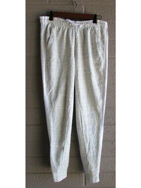 Adidas Originals Womens Stripe Cuffed Tennis Track Pants Heather Gray Small Flaw